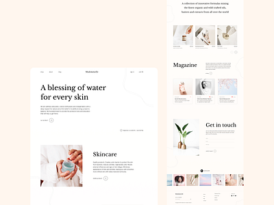 Landing page For Cosmetics by Whale for Offy Creative Tribe on Dribbble