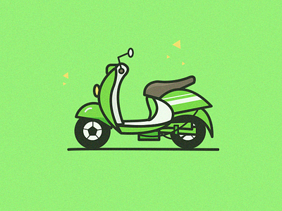 motorcycle green 向量 插图