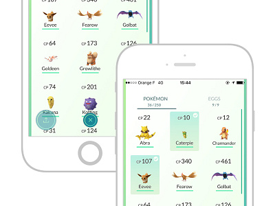 Multiple selection concept for Pokemon GO concept multiple selection pokemon pokemon go professor selection