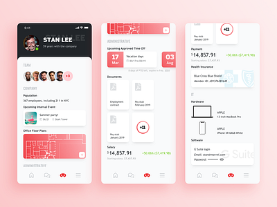 Employee app concept