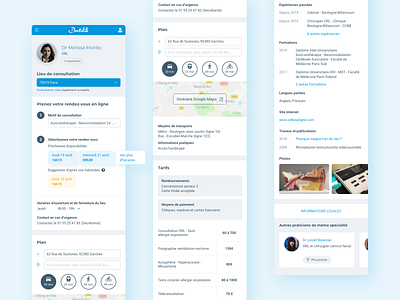 Doctolib doctor profile redesign concept - mobile version