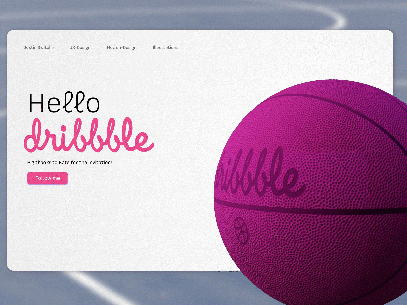 Hello Dribbble! 3d animation blender first shot firstshot hellodribbble sketch ui ux uxui webdesign