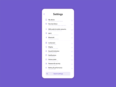 Daily UI #07 - Settings