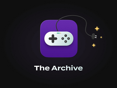 The Archive App Icon app icon branding controller games gaming gaming icon icon design illustration logo retro games store