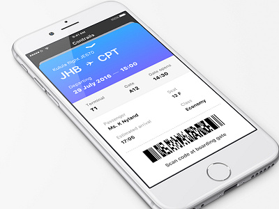 Contrails - Boarding Pass UI boarding pass daily ui gradient travel travel app ui