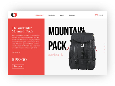 Mountain Pack - online store by Danielle Smit on Dribbble