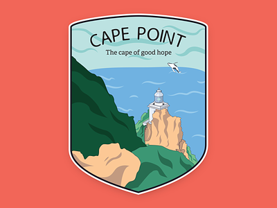 Cape Point Badge badge badge design cape point cape town design illustration south africa sticker travel vector