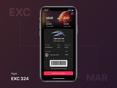 Celestial Travels boarding pass daily ui space ship space travel space ui travel ui user inteface ux