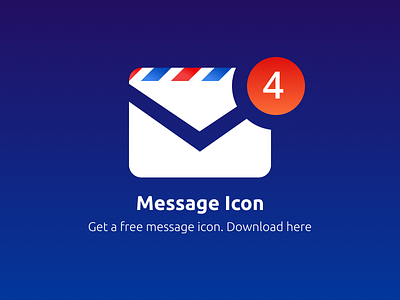 Get Free Message Icon banner ads design figmadesign icon ilustrator logo ui uidesign