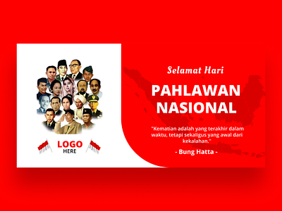 Indonesian Hero's Day banner ads card design figmadesign ilustrator vector