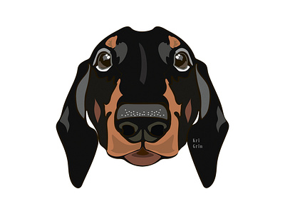 Dachshund illustration portait графика дизайн домашние животные животные искусство животных компьютерная графика собака такса