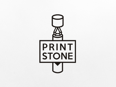 Printstone branding drop graphic design logo paper postal tube poster print printstone