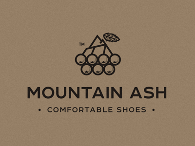 Mountain Ash ash branding leaf logo mountain mountain ash shoes stolz