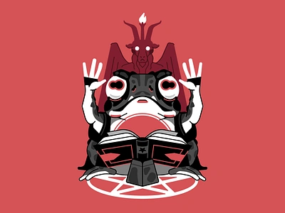 Praise Satan character hail illustration lucifer satan stolz toad