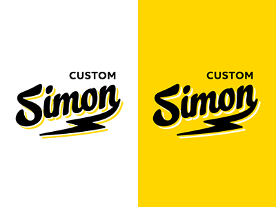 Simon Custom branding custom guitar pedal lettering lightning logo mark siberia simon stolz