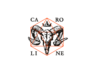 Caroline blacklion branding caroline dark logo mark master skull stolz tattoo