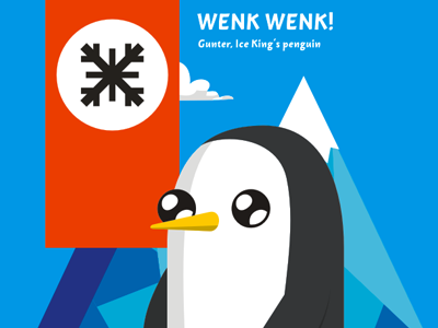 Gunter adventure time evil geek gunter ice king illustration legendary penguin simple stolz wenk