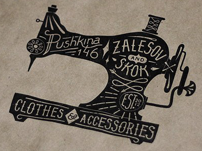Zalesov and Skok accessories atelier black clothes homeprint illustration kraft omsk siberia stolz zalesov and skok