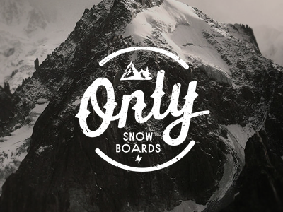 ONLY Snowboards (WIP) branding lettering logo mark mountain only snowboard stolz vintage wip
