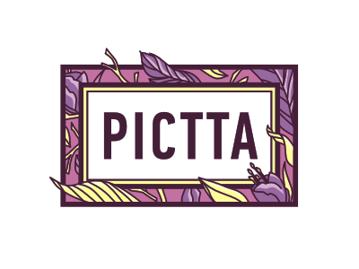 PICTTA artist branding flower logo mark pictta siberia stolz watercolor