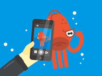 Angry Octopus / Octomer Simpson aqualunger fun homer illustration instagram iphone octopus siberia simpson stolz