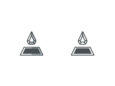 Printstone mark / Stone / Paper / Drop drop hipster icon logo mark masons paper print simple stolz stone triangle