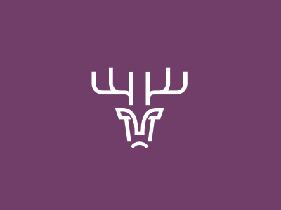Deer / Mask / Horn / M / Mark deer gruble horn logo m mark mask minimal rake stolz voodoo