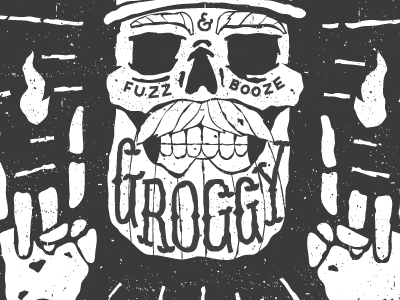 Groggy / Poster groggy grunge illustration omsk poster siberia skull stolz vintage