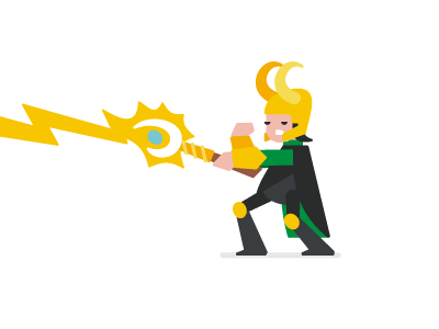 Loki character flat geek illustration loki marvel stolz vector