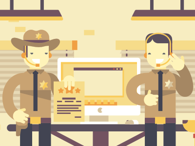 Sheriff / Wargaming animation character flat illustration police sheriff simple stolz