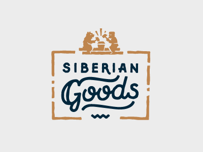 SG / Siberian Goods bear craft goods handletter leather lettering logo russian siberia siberian stolz