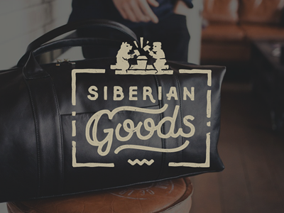 SG / Siberian Goods bear craft goods leather lettering logo russian siberia siberian stolz