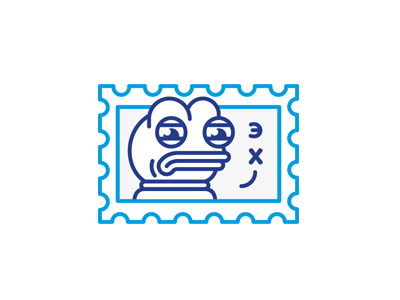Sad Frog / So sad frog illustration line mark meme postmail sad stamp sticker stolz