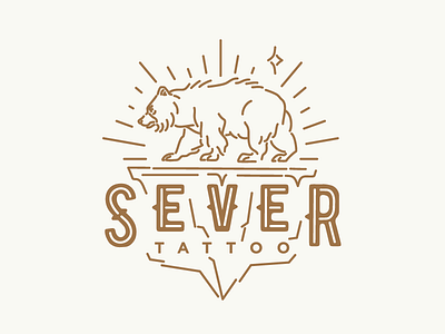 Sever Tattoo / North bear line logo sever siberia stolz tattoo