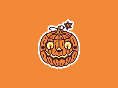 Halloween Sticker halloween illustration line october pumpkin sticker stolz