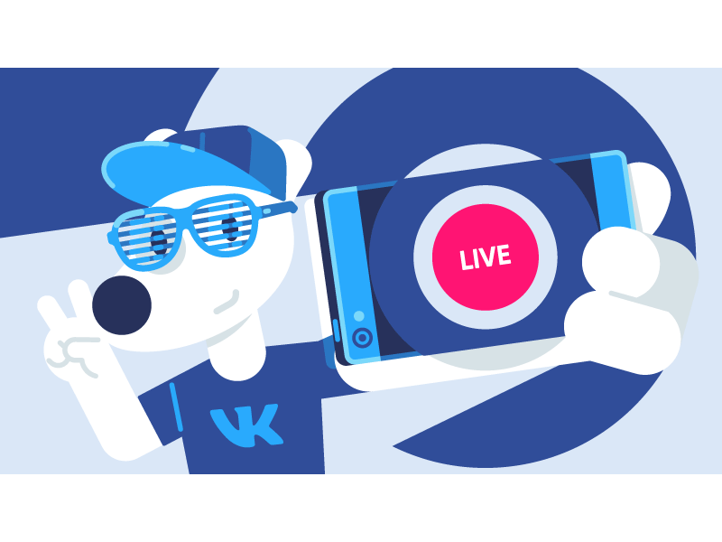 VK LIVE chracter illustration live mobile spotty stolz stream vk vkontakte