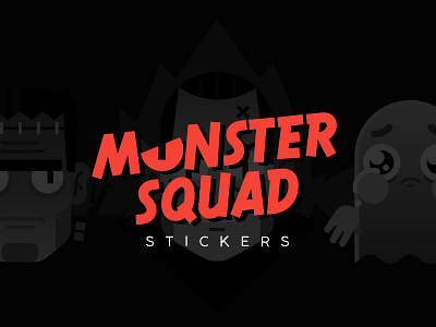 Monster Squad Stickers character flat illustration imessage ios monster sticker stickerpack stolz
