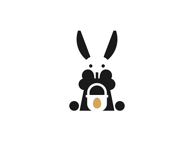 Easter bunny easter icon logo mark minimal spring stolz