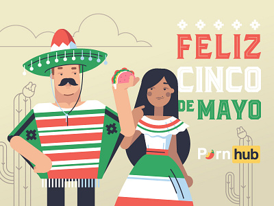 Cinco de mayo by Pornhub character cinco de mayo dick illustration jane mexican mexico pornhub stolz taco