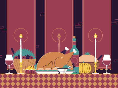 Thanksgiving flat illustration pornhub stolz thanksgiving turkey