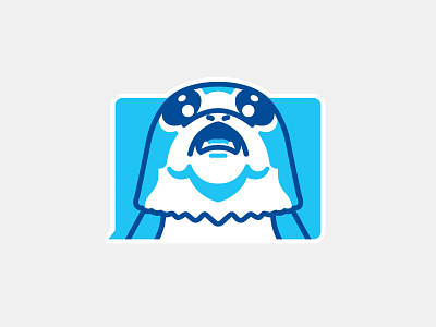 Porg icon illustration messenger minimal porg star wars sticker stolz stolzsticker telegram