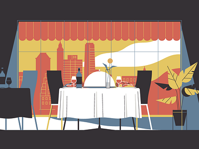 Restaurant animation city food illustration motion design restaurant stolz trendy butler