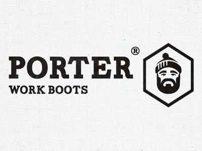 Porter Work Boots branding logo lumberjack shoes workboots