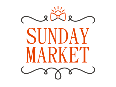 Sunday Market accessories bow tie branding identity logo market sun