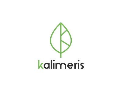 Kalimeris branding eco flat green logo icon k k logo letter k logo logo design minimalist typogaphy