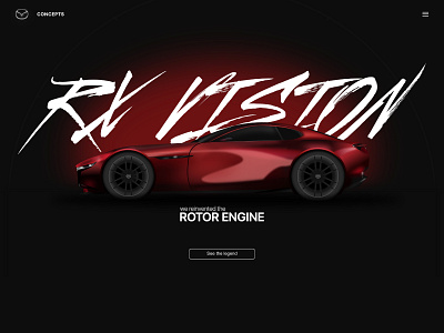 Mazda RX-Vision Concept [Illustration Series #2] art car car concept concept illustration vector artwork vectorart website concept website design