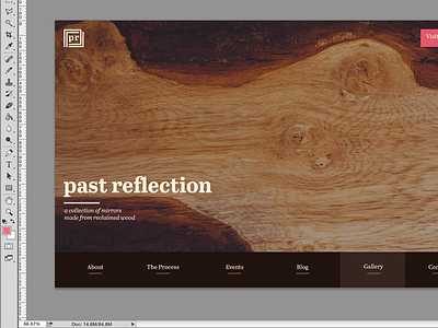 Past Reflection Homepage Mockup craft website