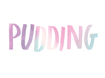 Pudding design drawn hand type