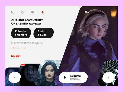 Movie List app movie tv ui ux web