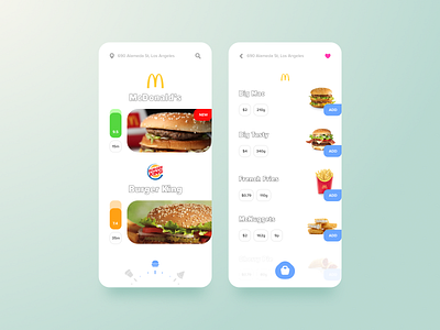 Food App app burger figma food mcdonalds mobile shop ui ux